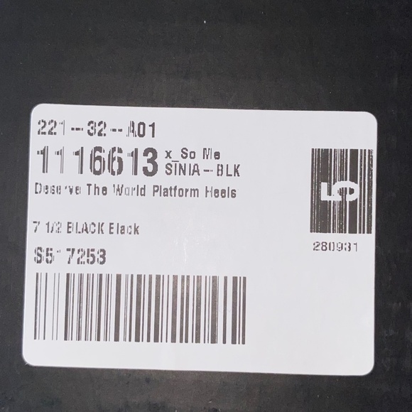 So Me ladies Platform Heels size 7.5 black embellished NEW - Picture 3 of 6